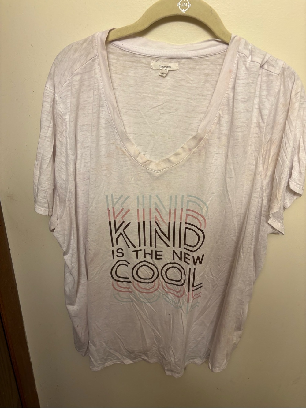 Kindness v-neck tee, sz 3x, gently worn